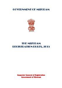 Cover and Index. - Government of Mizoram