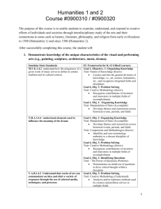 Humanities 1 and 2 Course #0900310 / #0900320