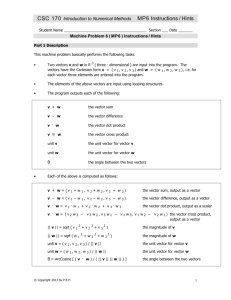 CSC 170 Introduction to Numerical Methods MP6 Instructions / Hints