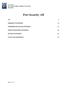 Port Security Aff - Saint Louis Urban Debate League