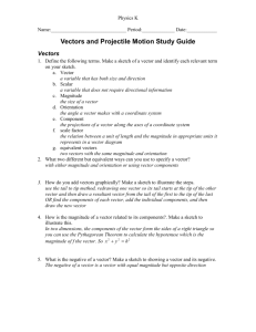 Vectors and Projectile Motion Study Guide