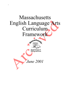 Massachusetts English Language Arts Curriculum Framework