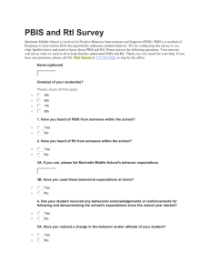 Marinette Middle School Survey Example