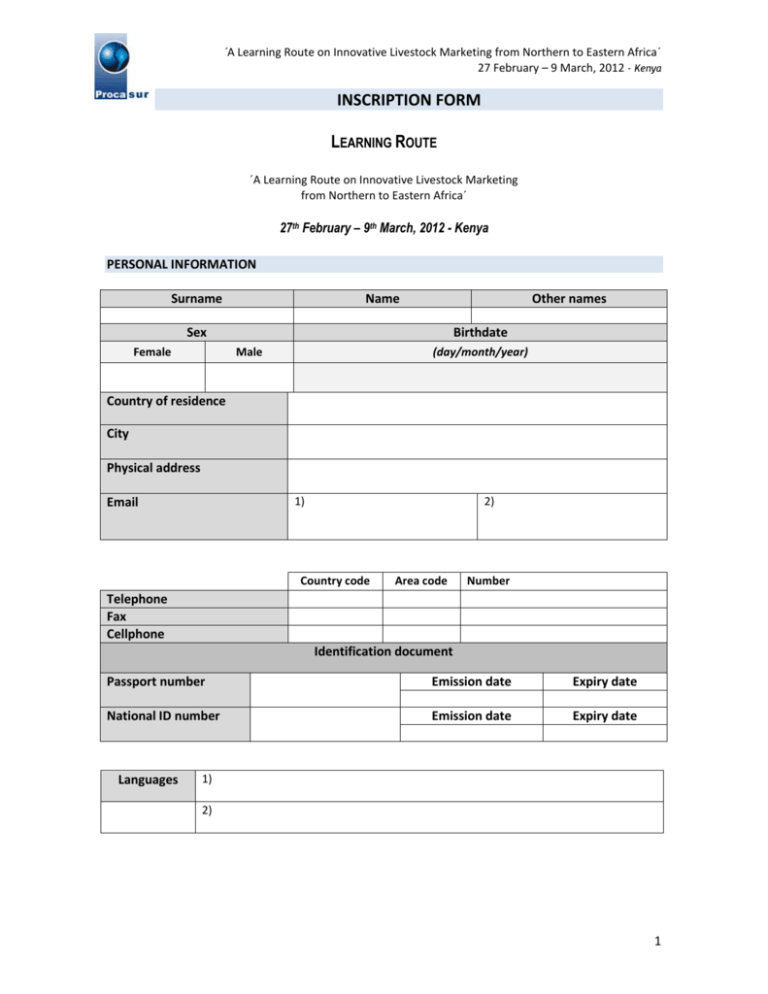 2. Application Form.livestock Marketing