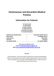 Practice Leaflet September 2015 - Clackmannan and Kincardine