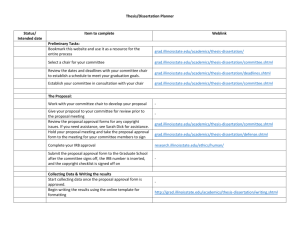 Thesis/Dissertation Planner - Illinois State University Graduate School