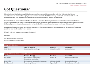 Got Questions? - University of Oklahoma