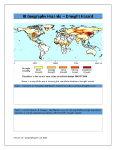 task 1 - locating & measuring the drought hazard