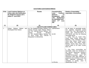 List of Indian Land Customs Stations S.No. (1) Land Customs