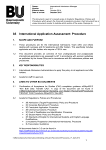 3S International Application Assessment: Procedure
