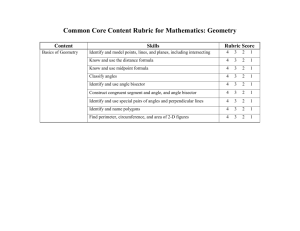 content rubric geometry common core