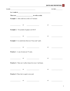 Lesson on ratio and proportion worksheet 52113