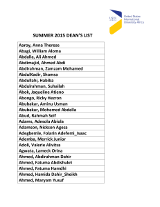 summer 2015 dean`s list