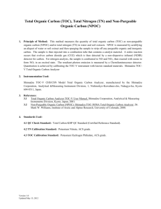Total Organic Carbon and Nitrogen (liquid samples)