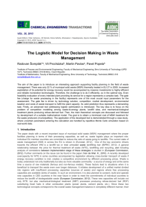 The Logistic Model for Decision Making in Waste Management