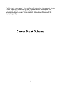 career break form - Islington Council