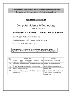 to the Technical Session Details of IEMCON 2013