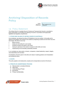 Archiving Disposition of Records Policy