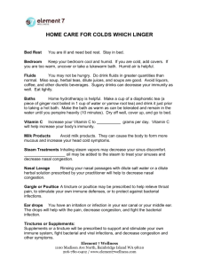 home care for colds which linger
