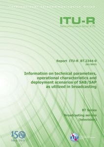 3 Description of video SAB/SAP applications