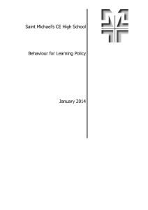 Behaviour For Learning Policy