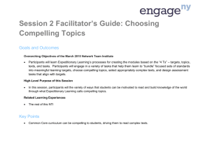 Facilitator`s Guide: Choosing Compelling Topics