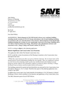 Save`s letter to Westminster Council