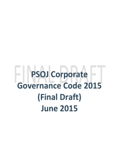 PSOJ Corporate Governance Code June 2015 (FINAL Draft)