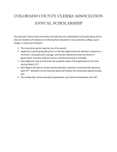 Scholarships Application - Chaffee County Clerk and Recorder