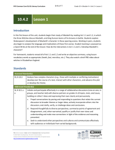 Grade 10 ELA Module 4, Unit 2, Lesson 1