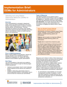 (DDMs) for Administrators - Massachusetts Department of Education