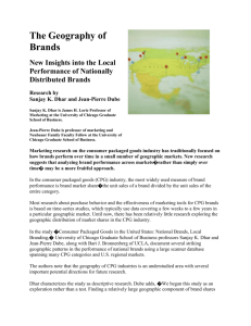 The Geography of Brands New Insights into the Local Performance
