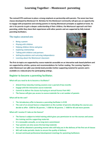 Parenting Flyer for Montessori schools and practitioners