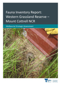 Fauna inventory report Mt Cottrell Nature Conservation Reserve