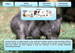 Australian Animals - Glenmore Park Learning Alliance