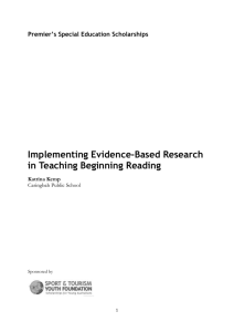 Implementing Evidence-Based Research in Teaching Beginning