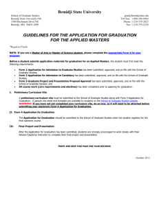 Form 4 - APPLIED MASTER`S APPLICATION FOR GRADUATION