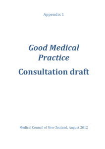 draft Good Medical Practice - Medical Council of New Zealand