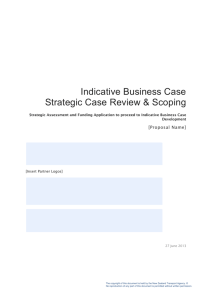 IBC Strategic Assessment and Funding