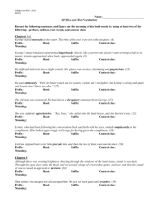 College Com Arts – 2014 NOTES Name: Of Mice and Men