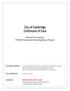 FY2015_CambCoC_PHBonus_RFP - Cambridge Continuum of Care