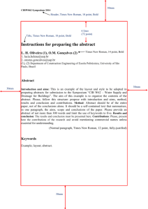 Instructions for preparing the abstract