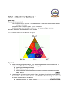 Soil-Type Experiment - Kent Soil and Water Conservation District