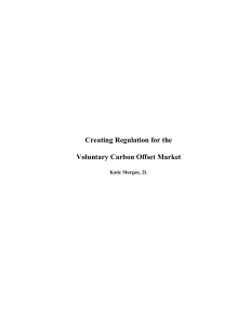 Creating Regulation for the Voluntary Carbon