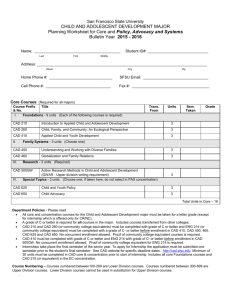 Policy, Advocacy, & Systems - Child & Adolescent Development