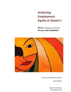 Achieving Employment Equity at Queen*s