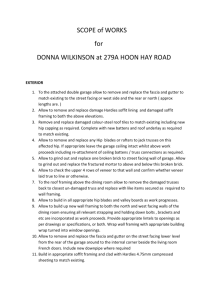 SCOPE of WORKS for DONNA WILKINSON at 279A HOON HAY
