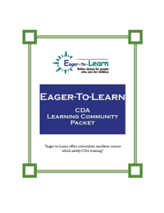 CDA Learning Community Application - Eager-to