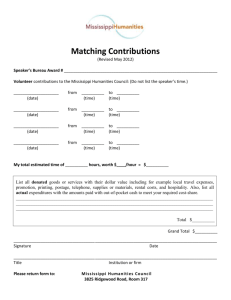 Speakers Bureau Matching Contributions