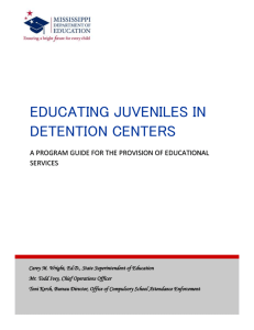 educating juveniles in detention centers